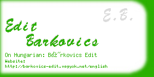 edit barkovics business card